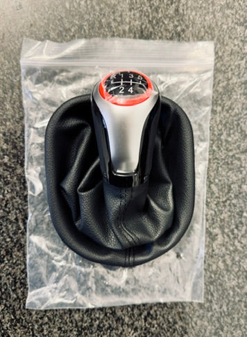 VW CADDY MK3 LEATHER GEAR SHIFT KNOB 5 SPEED MANUAL
